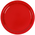 Тарелки бумажные в красном цвете, 17 см/ 23 см, 6 шт