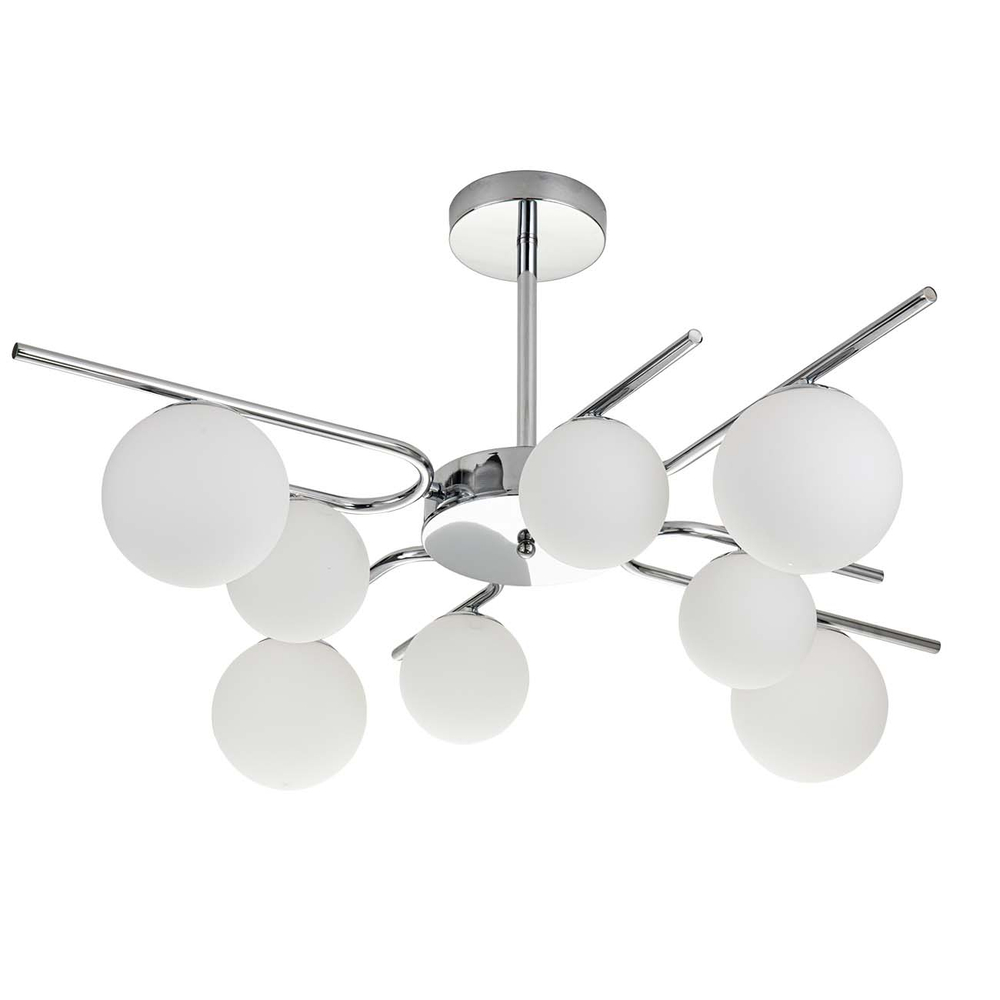 Светильник на штанге 8x40Вт G9, металл/стекло, серебро