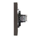 Розетка STRONG компьютерная RJ45 кат6 с/у графит KRANZ