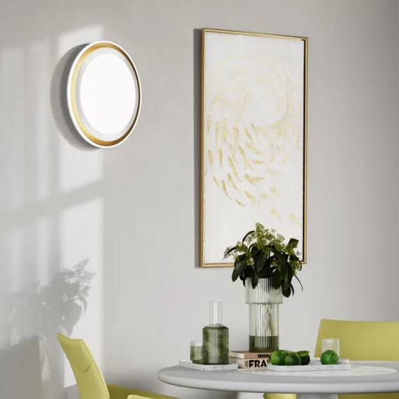 7630/EL PALE SN 000 Светильник пластик/белый/золотистый LED 72Вт с ДУ 3000-6300К D510 IP43 пульт ДУ SETTA