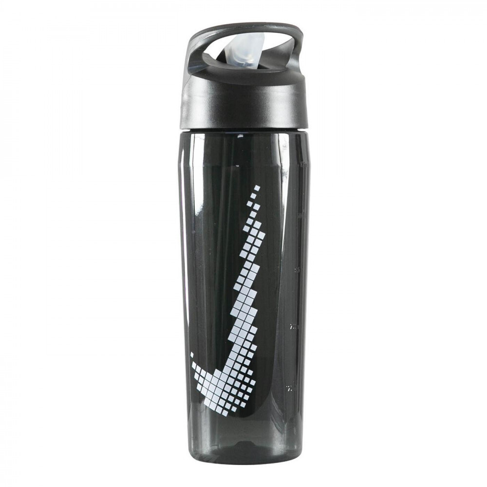 Бутылка для воды NIKE TR HYPERCHARGE STRAW BOTTLE GRAPHIC 24 OZ, черный, белый, 709 мл