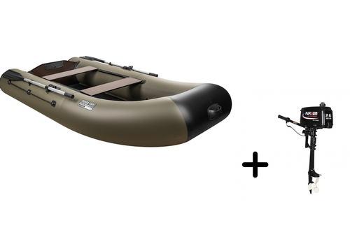 Поход 290T хаки + PARSUN T 2.6 BMS (комплект лодка + мотор)
