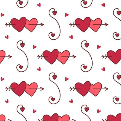 Сердца пронизанные стрелами любви