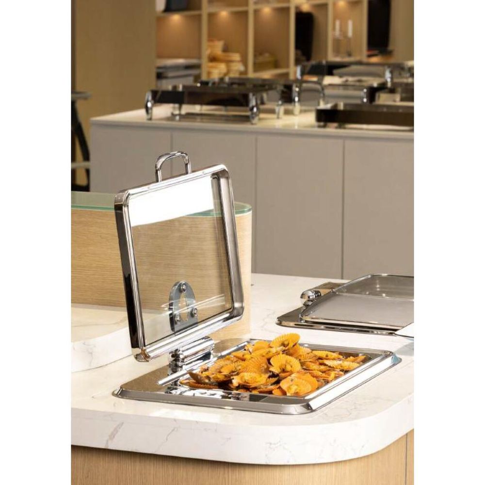 Мармит электрический 9 л 1/1*65 встраиваемый сухой нагрев без воды откидная крышка "KASA" SUNNEX