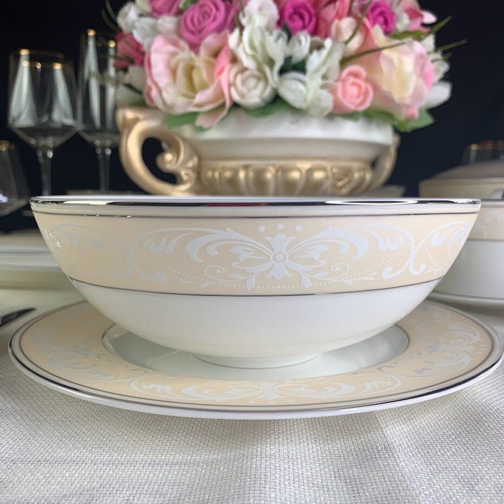 Lenardi 145-361 Набор из 6 салатников 18см ДЖУЛЬЕТТА в под.уп.(х6)Костяной фарфор