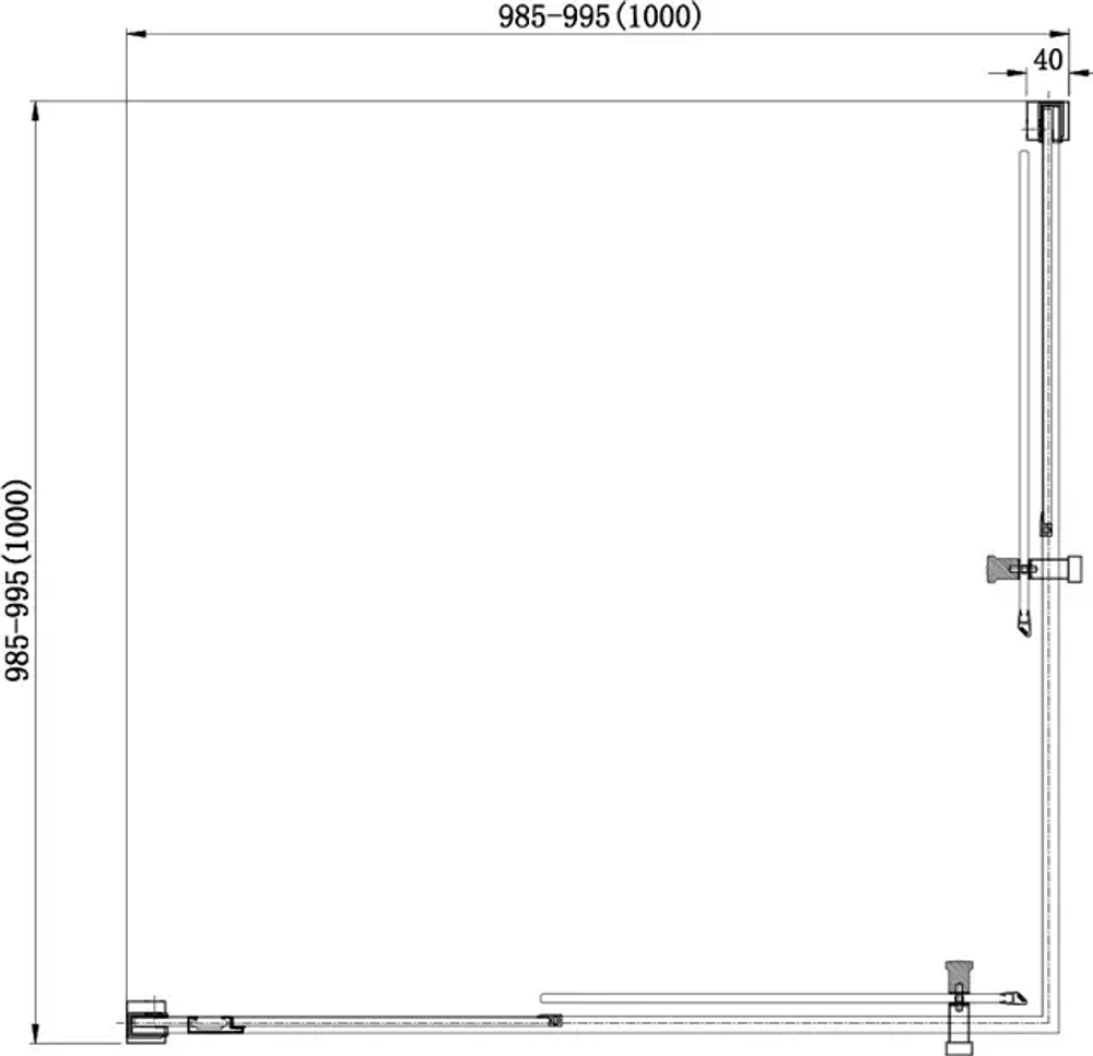 Душевой уголок Aquanet Delta Cube NPE1142 100x100, прозрачное стекло