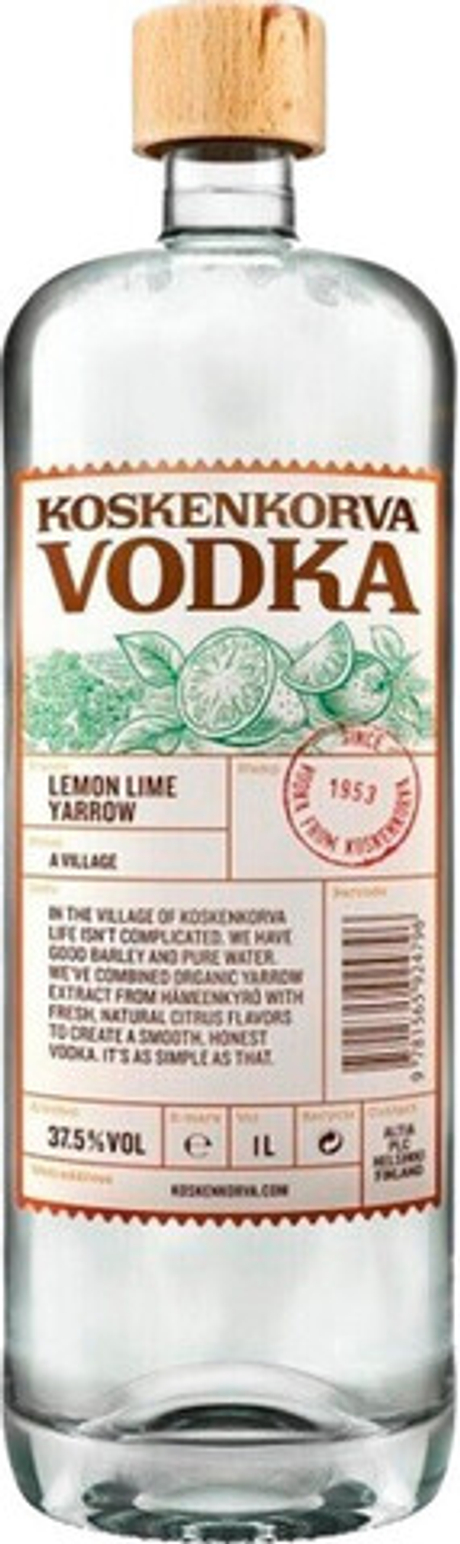 Водка Коскенкорва со вкусом лимона, лайма и тысячелистника
