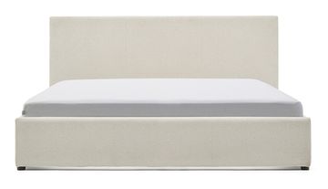 Кровать Nahiri La Forma бежевого цвета из шенилла с ящиком для хранения 160 x 200 см