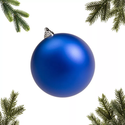 Шар пластиковый матовый 150 мм., синий, ЕлкиТорг (150521)