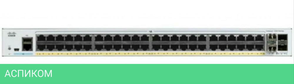 Коммутатор Cisco Catalyst 1000 48x (C1000-48T-4X-L)