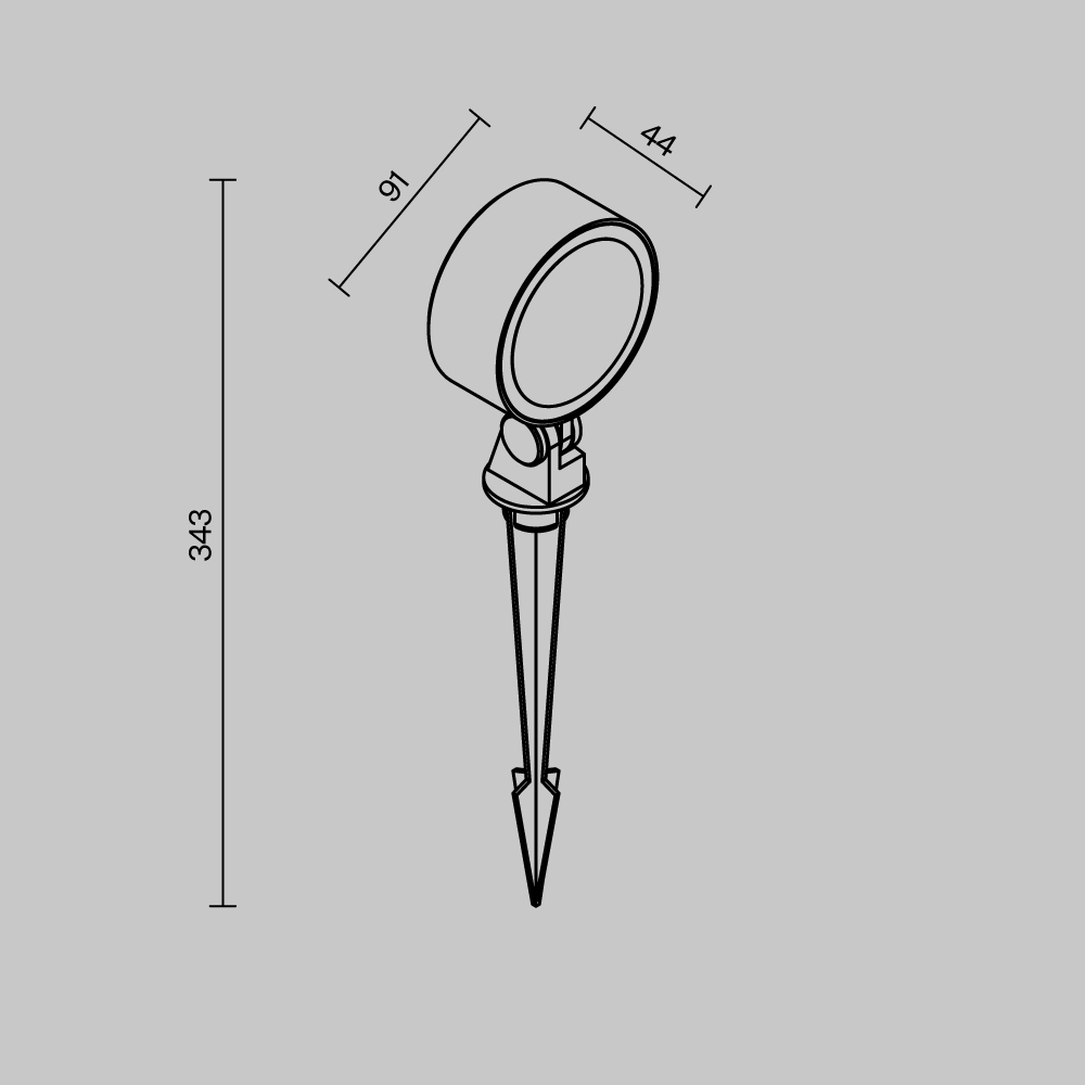 Ландшафтный светильник Outdoor O495FL-L18B3K