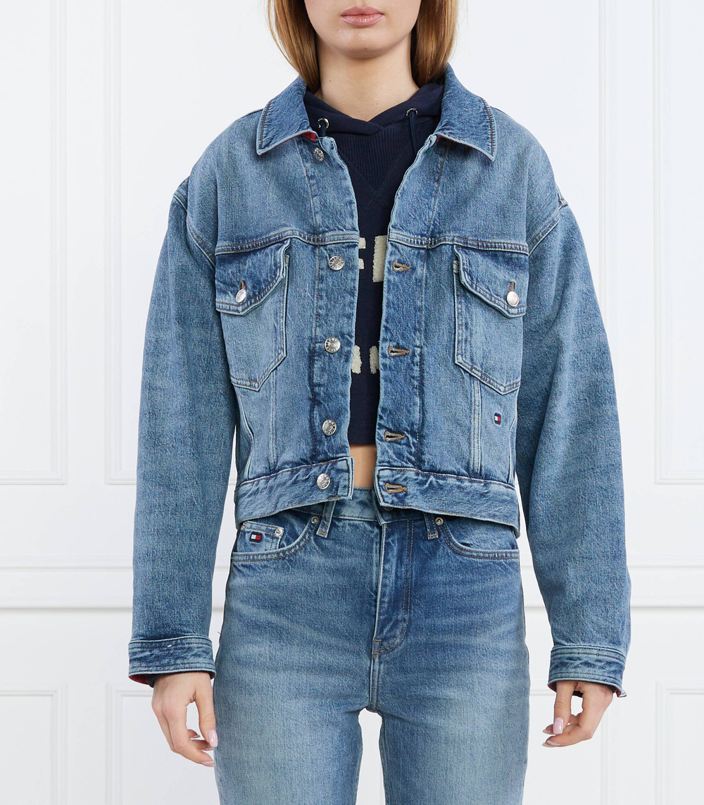 Джинсовая куртка THXSM DNM STRAIGHT JKT HERO IND Tommy Hilfiger - голубой(WW0WW39101)