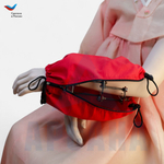 Чехол с открытой кистью на аппарат Илизарова. Ткань Сорочка. Цвет изделия - красный, молния черная. Размер PPO-9