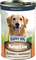Корм влажный для собак Happy Dog Natur Line с ягненком и индейкой, банка 410г