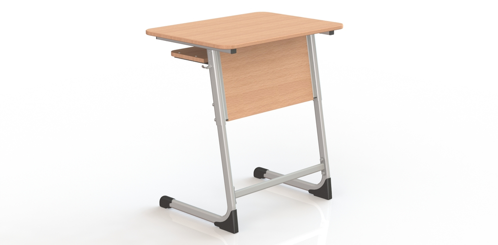 Парта одноместная Mega Smart с ЛДСП экраном и полкой