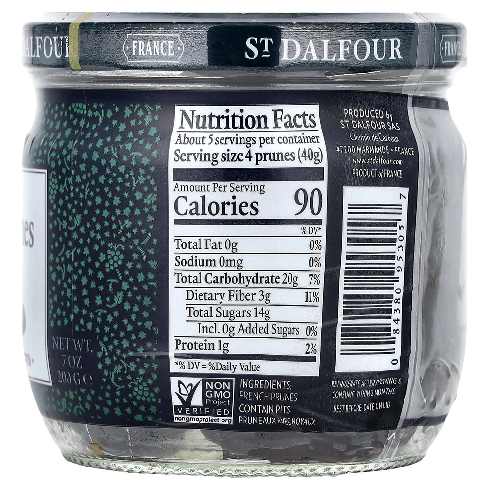 St. Dalfour, крупный французский чернослив с косточками, 200 г (7 унций)