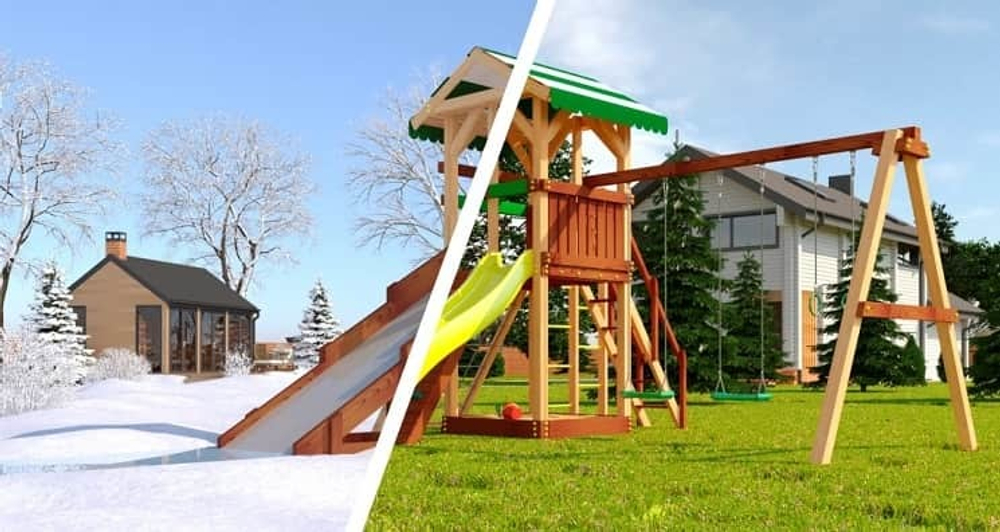 Деревянная детская площадка Савушка "4 сезона" - 4