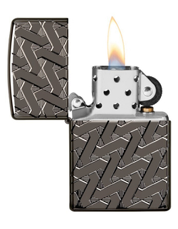 Зажигалка ZIPPO Armor™ с покрытием High Polish Black Ice®, латунь/сталь, чёрная, 38x13x57 мм (49173)