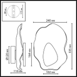 5461/12WL L-VISION ODL_EX Настенный светильник LED 12W 3000K CORALLA