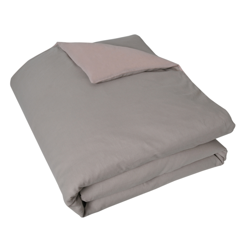 Постельное белье 2 спальное евро Casual Avenue Hampton дым-розовое пододеяльник