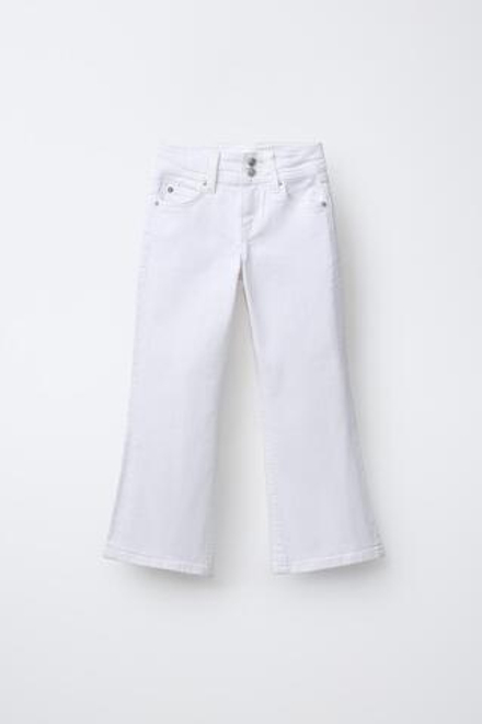 ZARA ДЖИНСЫ FLARE С ДВОЙНОЙ ПУГОВИЦЕЙ, БЕЛЫЙ