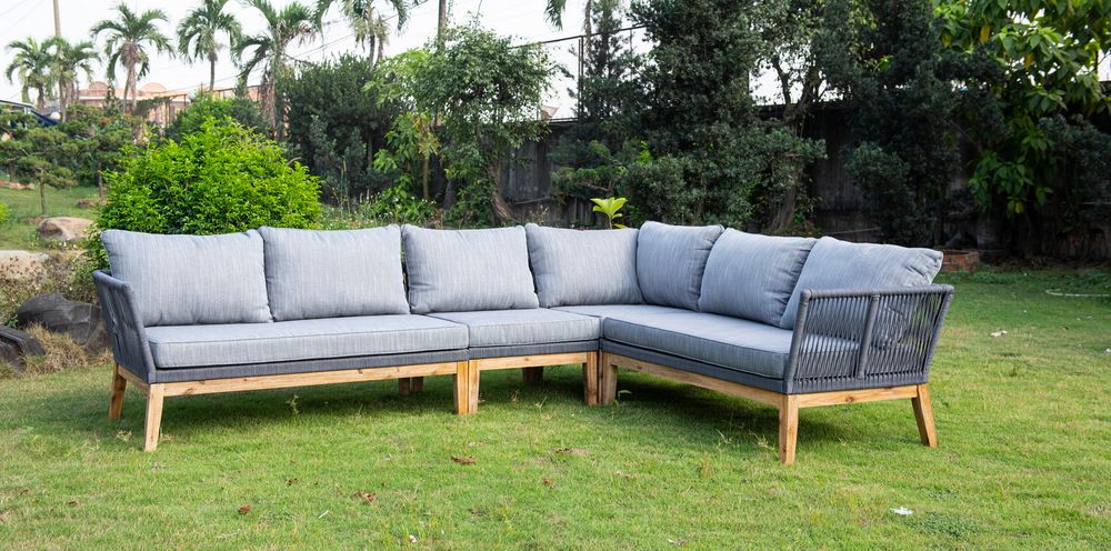 "Барселона" модуль диванный плетеный из роупа боковой правый