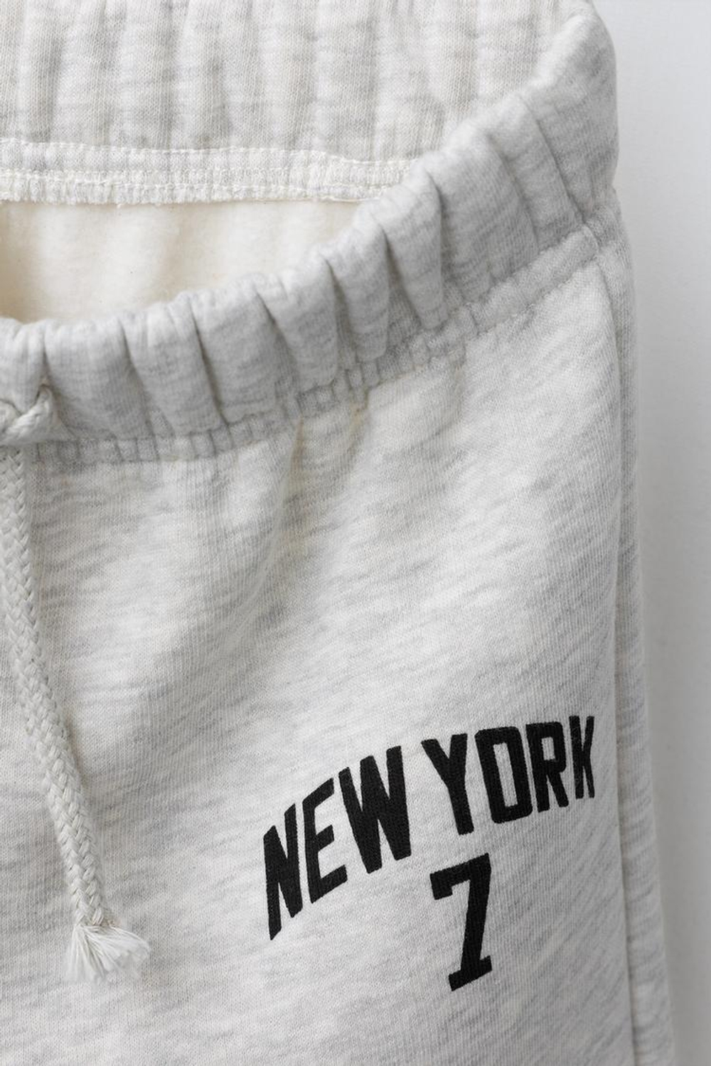 ZARA БРЮКИ WIDE LEG С ПРИНТОМ, СЕРЫЙ МЕЛАНЖ