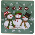 Банка жестяная 9*9*9см «Три Снеговика»