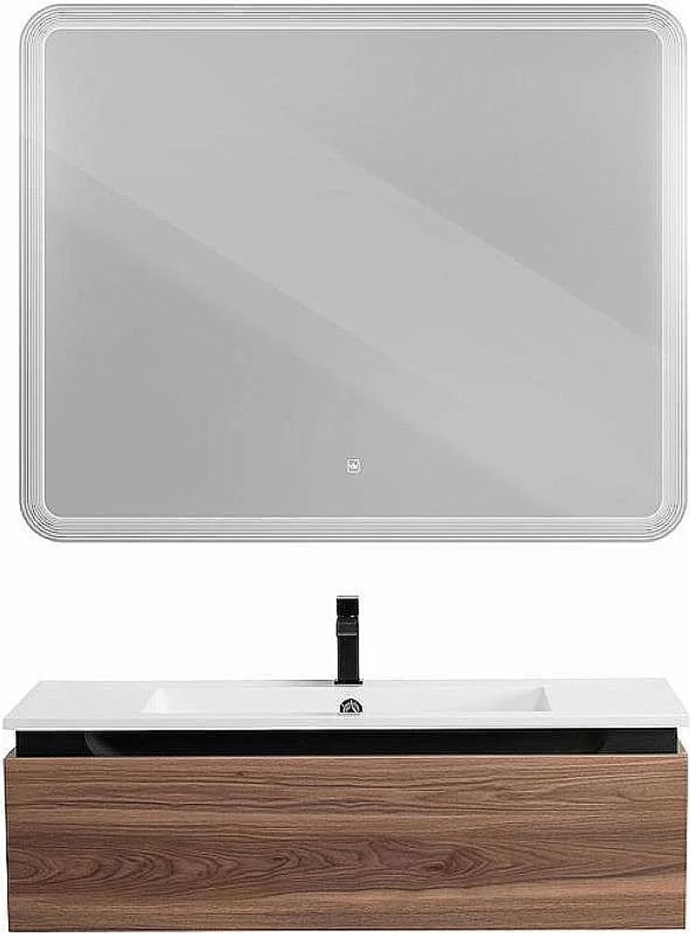 Тумба с раковиной Cezares Slider 100 SLIDER-1000-1C-SO-NA орех дымчатый