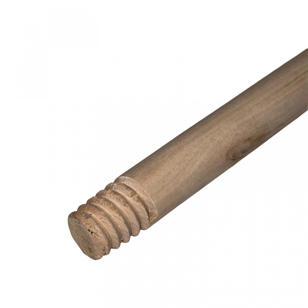 Черенок для щетки деревянный 22 мм 120 см (с резьбой)