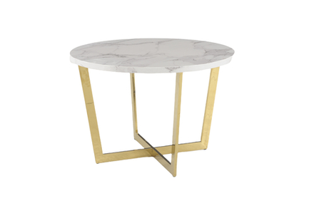 Стол обеденный Ist Casa Амали, 110х110х75 см, белый мрамор