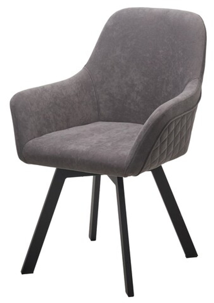 Стул JET 360 град. поворот. B28 Темно-серый, велюр / черный каркас, М-City