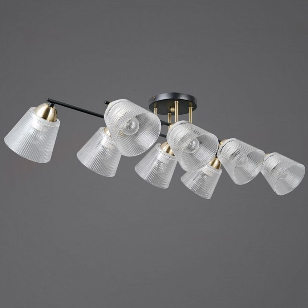 Люстра на штанге ILLUMICO IL0845 IL0845-8CSQ-25BKAB ELITE