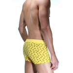 Желтые трусы-боксеры с принтом в виде треугольников (Размер: L) (Цвет: желтый)