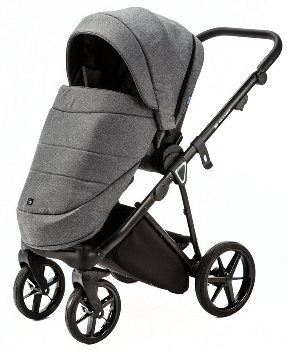 Детская коляска Adamex Belissa 3 в 1 B-PS34 (Т.СЕР.ТК+ГРАФИТ ПЕРЛ.ПЕРФ.КОЖА)