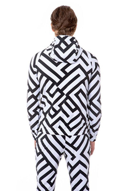 Мужская кофта теннисная Hydrogen Tech Labyrinth Jacket - white/black