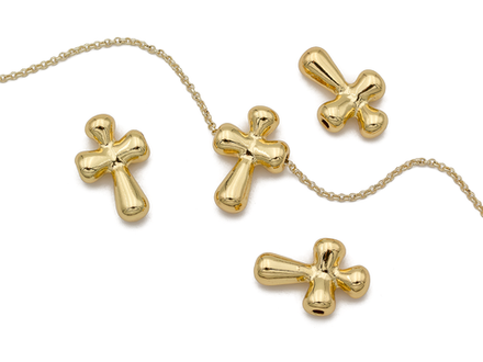 Бусина "Крест", 11,5х17,5мм