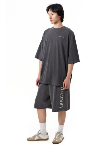 Графитовая оверсайз футболка с логотипом