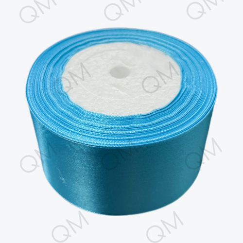 Лента атласная 5 см 25 ярдов (голубая) №020