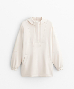Oysho Толстовка оверсайз с модалом, бежевый