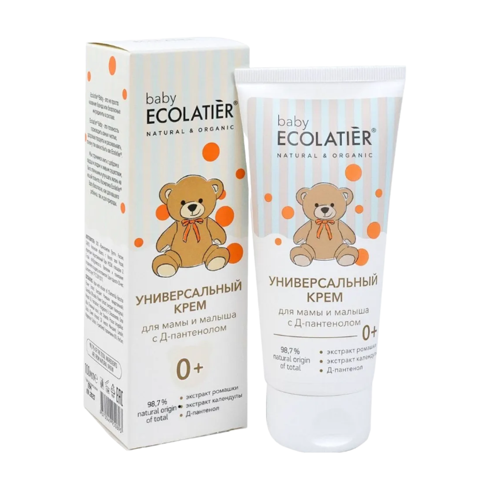Универсальный крем для мамы и малыша с Д-пантенолом 0+ 100 мл (ECOLATIER)