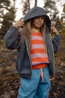 Ветровка цвета грозы с вышивкой "Французский бульдог"