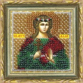 "Икона Святая мученица  Алла"-040ПМИ  вышивка