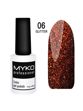Myko Гель лак Glitter 06, 10мл