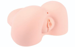 Вибрирующий мастурбатор-полуторс Olivia Say: вагина и анус (Цвет: телесный)