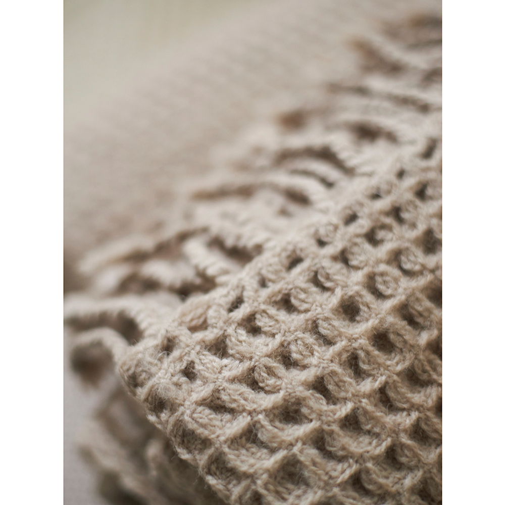 Плед шерстяной 130х180см Tkano Essential бежево-серый