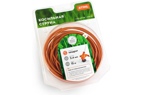 Косильная струна квадратного сечения 2.4 мм, 15 м Stihl 7028-871-0581