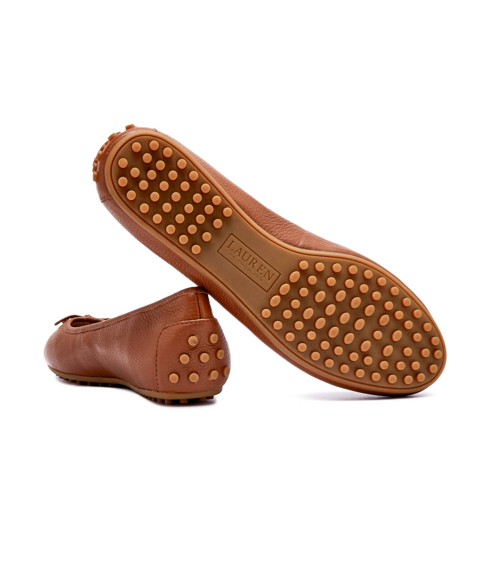 Кожаные балетки LAUREN RALPH LAUREN - коричневый(802942766)