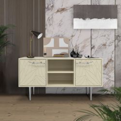 Тумба под ТВ Арт Колор leaves 117см Стайл Сильвер Серый шелк