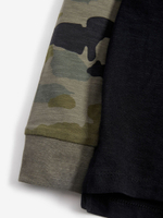 Лонгслив для мальчика Next 264-818, 3 шт., Хаки, Молочный, Серый